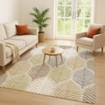 thumbnail image 1 of Addison Rugs Chantille Indoor/Outdoor Transitional Floral Beige Machine Washable Rectangle Rug, 5' x 7'6", 1 of 8