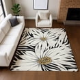 thumbnail image 1 of Addison Rugs Chantille Indoor/Outdoor Transitional Floral Black Machine Washable Rectangle Rug, 5' x 7'6", 1 of 8