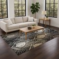 thumbnail image 1 of Addison Rugs Chantille Indoor/Outdoor Transitional Floral Black Machine Washable Rectangle Rug, 9' x 12', 1 of 8