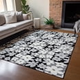 thumbnail image 1 of Addison Rugs Chantille Indoor/Outdoor Transitional Floral Black Machine Washable Rectangle Rug, 9' x 12', 1 of 8
