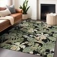 thumbnail image 1 of Addison Rugs Chantille Indoor/Outdoor Transitional Floral Black Washable Rectangle Rug, 2'6" x 3'10", 1 of 6