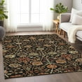 thumbnail image 1 of Addison Rugs Chantille Indoor/Outdoor Transitional Floral Black Washable Rectangle Rug, 2'6" x 3'10", 1 of 6