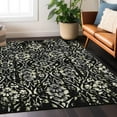 thumbnail image 1 of Addison Rugs Chantille Indoor/Outdoor Transitional Floral Black Washable Rectangle Rug, 3' x 5', 1 of 6