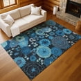 thumbnail image 1 of Addison Rugs Chantille Indoor/Outdoor Transitional Floral Blue Machine Washable Rectangle Rug, 8' x 10', 1 of 8
