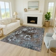 thumbnail image 1 of Addison Rugs Chantille Indoor/Outdoor Transitional Floral Brown Machine Washable Rectangle Rug, 8' x 10', 1 of 8