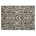 thumbnail image 1 of Addison Rugs Chantille Indoor/Outdoor Transitional Floral Chocolate Washable Rectangle Rug, 1'8" x 2'6", 1 of 3