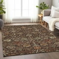thumbnail image 1 of Addison Rugs Chantille Indoor/Outdoor Transitional Floral Chocolate Washable Rectangle Rug, 3' x 5', 1 of 6