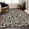 thumbnail image 1 of Addison Rugs Chantille Indoor/Outdoor Transitional Floral Chocolate Washable Rectangle Rug, 3' x 5', 1 of 6