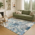 thumbnail image 1 of Addison Rugs Chantille Indoor/Outdoor Transitional Floral Denim Machine Washable Rectangle Rug, 9' x 12', 1 of 8