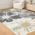 thumbnail image 1 of Addison Rugs Chantille Indoor/Outdoor Transitional Floral Gray Machine Washable Rectangle Rug, 9' x 12', 1 of 8