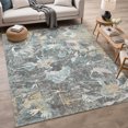 thumbnail image 1 of Addison Rugs Chantille Indoor/Outdoor Transitional Floral Gray Machine Washable Rectangle Rug, 9' x 12', 1 of 8