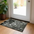 thumbnail image 1 of Addison Rugs Chantille Indoor/Outdoor Transitional Floral Gray Washable Rectangle Rug, 1'8" x 2'6", 1 of 6