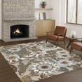 thumbnail image 1 of Addison Rugs Chantille Indoor/Outdoor Transitional Floral Ivory Machine Washable Rectangle Rug, 3' x 5', 1 of 8
