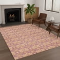 thumbnail image 1 of Addison Rugs Chantille Indoor/Outdoor Transitional Floral Mauve Machine Washable Rectangle Rug, 10' x 14', 1 of 8