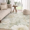 thumbnail image 1 of Addison Rugs Chantille Indoor/Outdoor Transitional Floral Mint Machine Washable Rectangle Rug, 3' x 5', 1 of 8