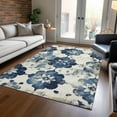 thumbnail image 1 of Addison Rugs Chantille Indoor/Outdoor Transitional Floral Navy Machine Washable Rectangle Rug, 10' x 14', 1 of 7
