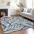 thumbnail image 1 of Addison Rugs Chantille Indoor/Outdoor Transitional Floral Navy Washable Rectangle Rug, 10' x 14', 1 of 6