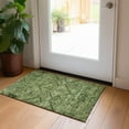 thumbnail image 1 of Addison Rugs Chantille Indoor/Outdoor Transitional Floral Olive Washable Rectangle Rug, 1'8" x 2'6", 1 of 6