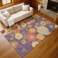 thumbnail image 1 of Addison Rugs Chantille Indoor/Outdoor Transitional Floral Purple Machine Washable Rectangle Rug, 9' x 12', 1 of 8