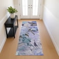 thumbnail image 1 of Addison Rugs Chantille Indoor/Outdoor Transitional Floral Purple Machine Washable Runner Rug, 2'3" x 7'6", 1 of 8