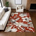 thumbnail image 1 of Addison Rugs Chantille Indoor/Outdoor Transitional Floral Red Machine Washable Rectangle Rug, 3' x 5', 1 of 8