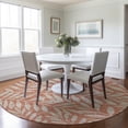 thumbnail image 1 of Addison Rugs Chantille Indoor/Outdoor Transitional Floral Salmon Washable Round Rug, 8' x 8', 1 of 6