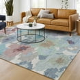thumbnail image 1 of Addison Rugs Chantille Indoor/Outdoor Transitional Floral Silver Machine Washable Rectangle Rug, 5' x 7'6", 1 of 8