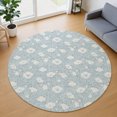 thumbnail image 1 of Addison Rugs Chantille Indoor/Outdoor Transitional Floral Sky Machine Washable Round Rug, 8' x 8', 1 of 7