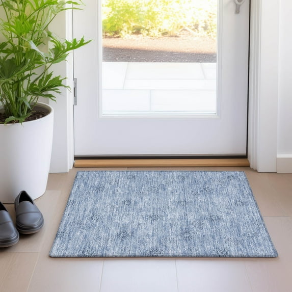 Addison Rugs Chantille Indoor/Outdoor Transitional Floral Sky Washable Rectangle Rug, 1'8" x 2'6"