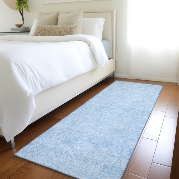 Addison Rugs Chantille Indoor/Outdoor Transitional Floral Sky Washable Runner Rug, 2'3" x 7'6"