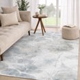 thumbnail image 1 of Addison Rugs Chantille Indoor/Outdoor Transitional Floral Taupe Machine Washable Rectangle Rug, 5' x 7'6", 1 of 8