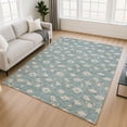thumbnail image 1 of Addison Rugs Chantille Indoor/Outdoor Transitional Floral Teal Machine Washable Rectangle Rug, 8' x 10', 1 of 8