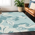 thumbnail image 1 of Addison Rugs Chantille Indoor/Outdoor Transitional Floral Teal Washable Rectangle Rug, 3' x 5', 1 of 6