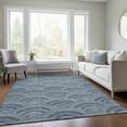 thumbnail image 1 of Addison Rugs Chantille Indoor/Outdoor Transitional Geometric, Abstract Denim Washable Rectangle Rug, 5' x 7'6", 1 of 6