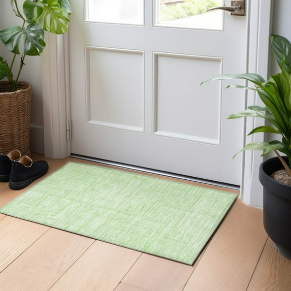 Addison Rugs Chantille Indoor/Outdoor Transitional Geometric, Abstract Mint Washable Rectangle Rug, 1'8" x 2'6"