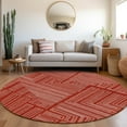 thumbnail image 1 of Addison Rugs Chantille Indoor/Outdoor Transitional Geometric, Abstract Red Washable Round Rug, 8' x 8', 1 of 6