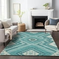 thumbnail image 1 of Addison Rugs Chantille Indoor/Outdoor Transitional Geometric, Abstract Teal Washable Rectangle Rug, 9' x 12', 1 of 6