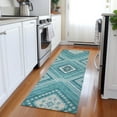 thumbnail image 1 of Addison Rugs Chantille Indoor/Outdoor Transitional Geometric, Abstract Teal Washable Runner Rug, 2'3" x 7'6", 1 of 6