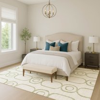 Addison Rugs Chantille Indoor/Outdoor Transitional Geometric Aloe Machine Washable Rectangle Rug, 10' x 14'