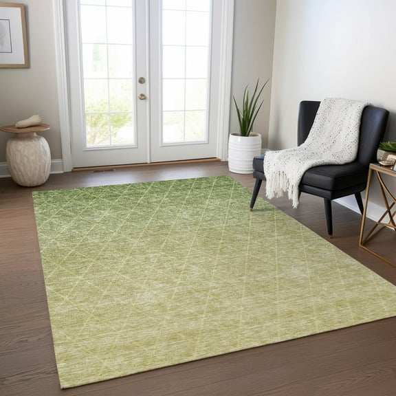 Addison Rugs Chantille Indoor/Outdoor Transitional Geometric Aloe Washable Rectangle Rug, 10' x 14'