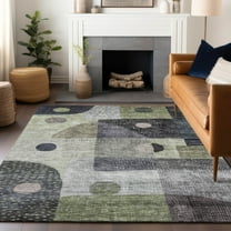 Addison Rugs Chantille Indoor/Outdoor Transitional Geometric Aloe Washable Rectangle Rug, 10' x 14'