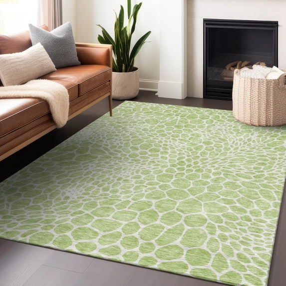 Addison Rugs Chantille Indoor/Outdoor Transitional Geometric Aloe Washable Rectangle Rug, 9' x 12'