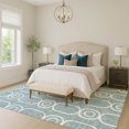thumbnail image 1 of Addison Rugs Chantille Indoor/Outdoor Transitional Geometric Aqua Machine Washable Rectangle Rug, 10' x 14', 1 of 8