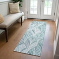 thumbnail image 1 of Addison Rugs Chantille Indoor/Outdoor Transitional Geometric Aqua Washable Runner Rug, 2'3" x 7'6", 1 of 6