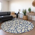 thumbnail image 1 of Addison Rugs Chantille Indoor/Outdoor Transitional Geometric Beige Washable Round Rug, 8' x 8', 1 of 6