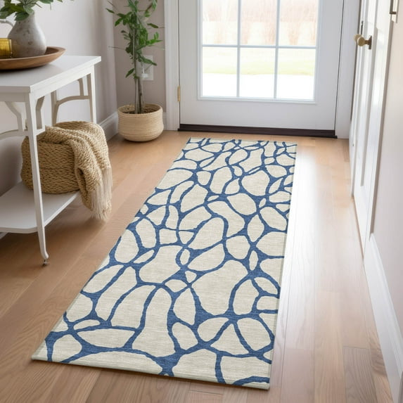 Addison Rugs Chantille Indoor/Outdoor Transitional Geometric Beige Washable Runner Rug, 2'3" x 7'6"