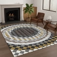 thumbnail image 1 of Addison Rugs Chantille Indoor/Outdoor Transitional Geometric Black Machine Washable Rectangle Rug, 10' x 14', 1 of 7