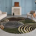 thumbnail image 1 of Addison Rugs Chantille Indoor/Outdoor Transitional Geometric Black Machine Washable Round Rug, 8' x 8', 1 of 8