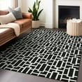 thumbnail image 1 of Addison Rugs Chantille Indoor/Outdoor Transitional Geometric Black Washable Rectangle Rug, 8' x 10', 1 of 6