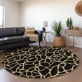 thumbnail image 1 of Addison Rugs Chantille Indoor/Outdoor Transitional Geometric Black Washable Round Rug, 8' x 8', 1 of 5
